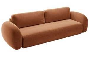 Maison Heritage Terakotově oranžová rozkládací pohovka Kora 262 cm