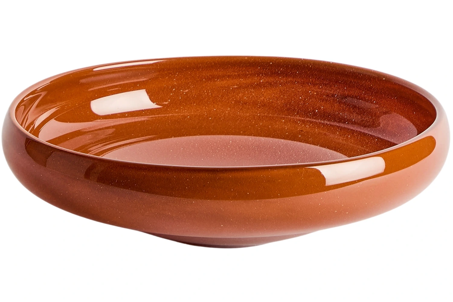 Kave Home Červená skleněná dekorativní mísa Denuo Ø 34 cm