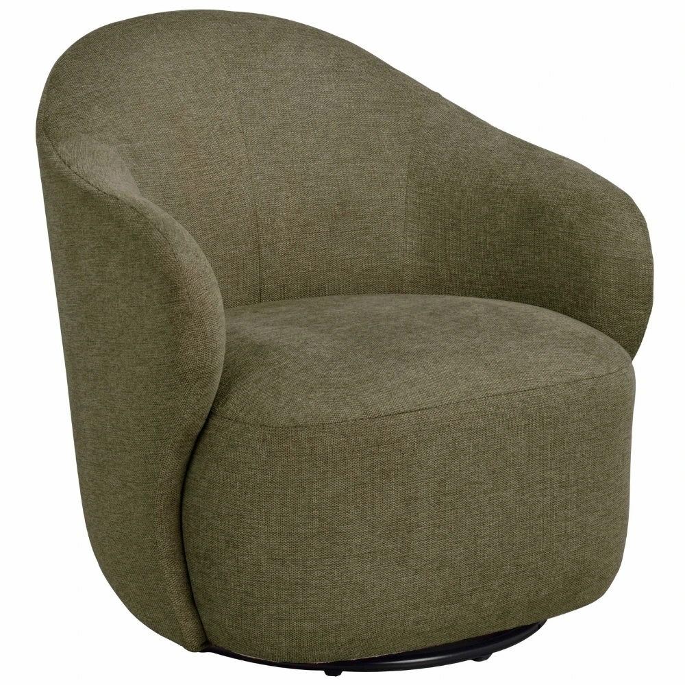 Rowico Zelené otočné křeslo CHAPELTOWN