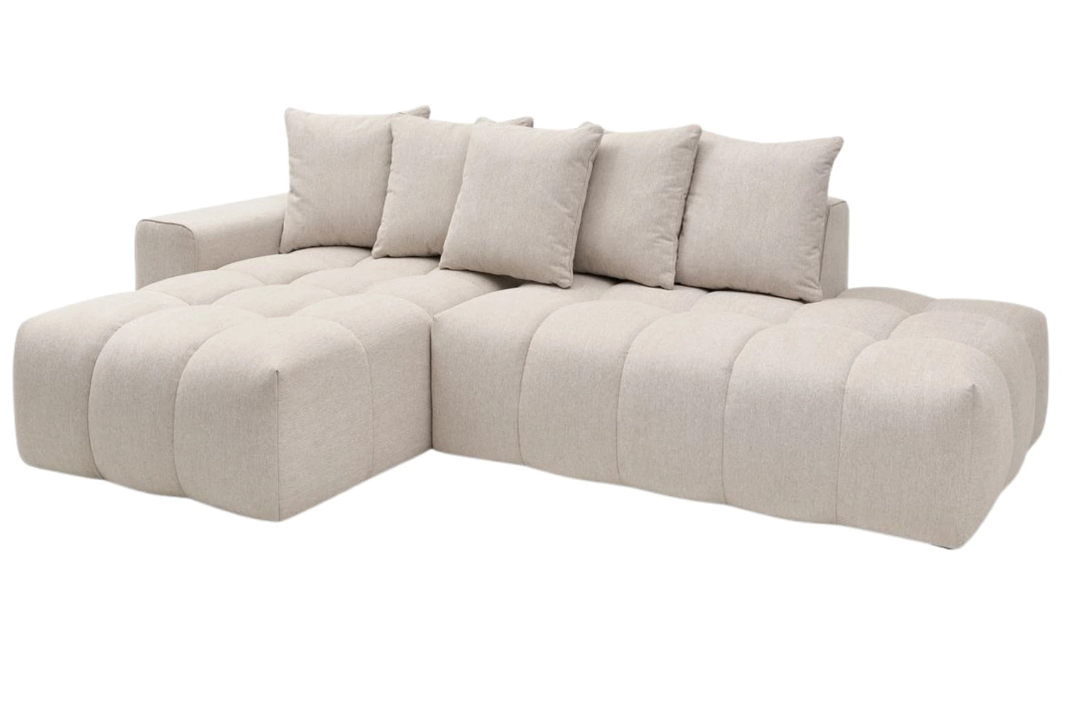 Bobochic Paris Béžová rohová pohovka Mont-Blanc 313 cm