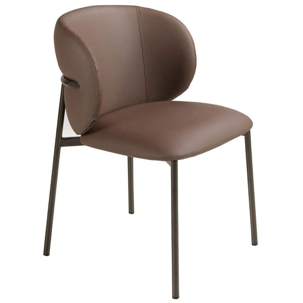 Angel Cerdá Tmavě hnědá koženková jídelní židle No. 4239