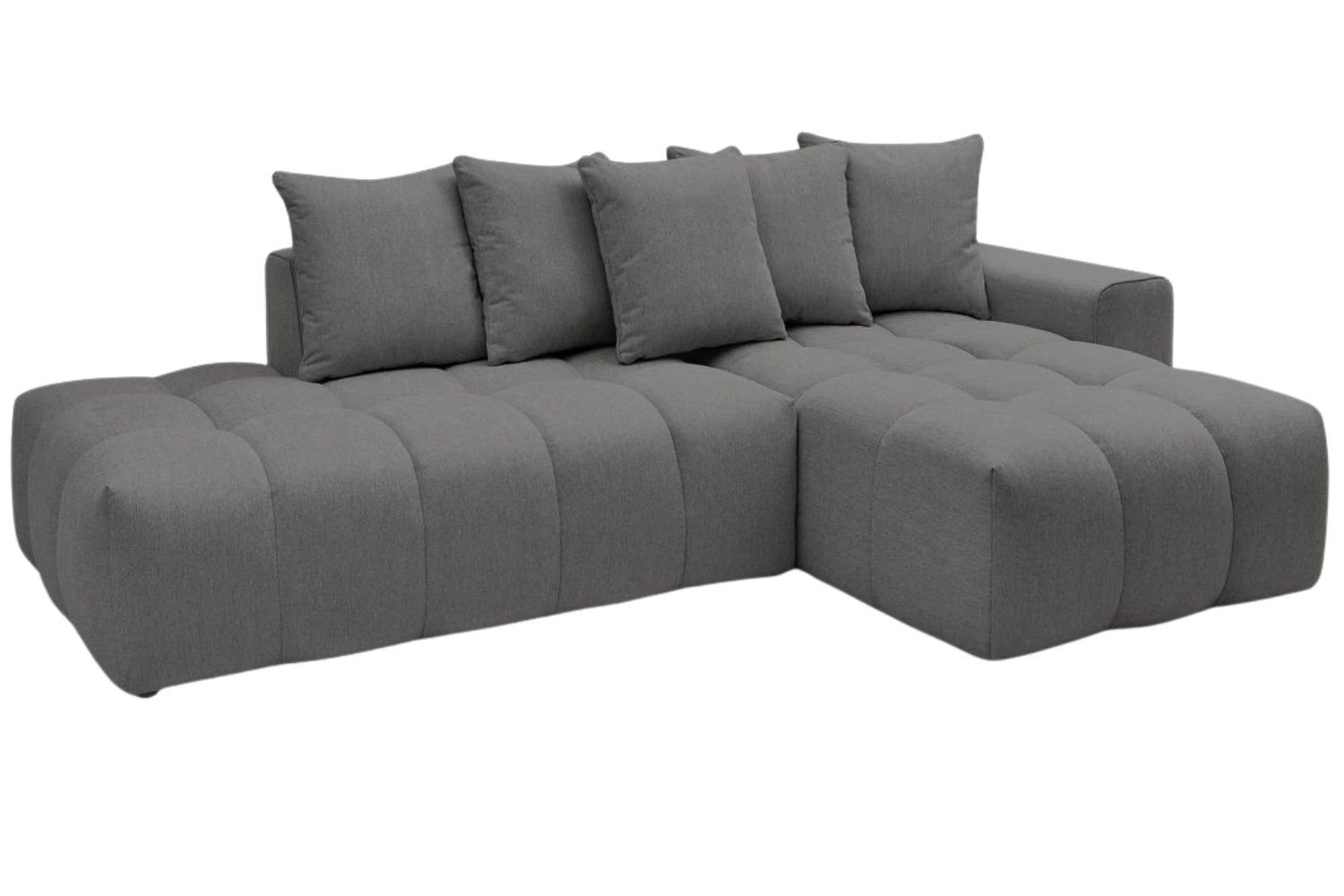 Bobochic Paris Tmavě šedá rohová pohovka Mont-Blanc 313 cm