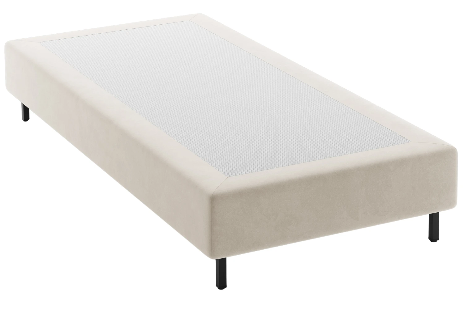 Micadoni Světle béžová sametová jednolůžková postel Whale 90 x 200 cm