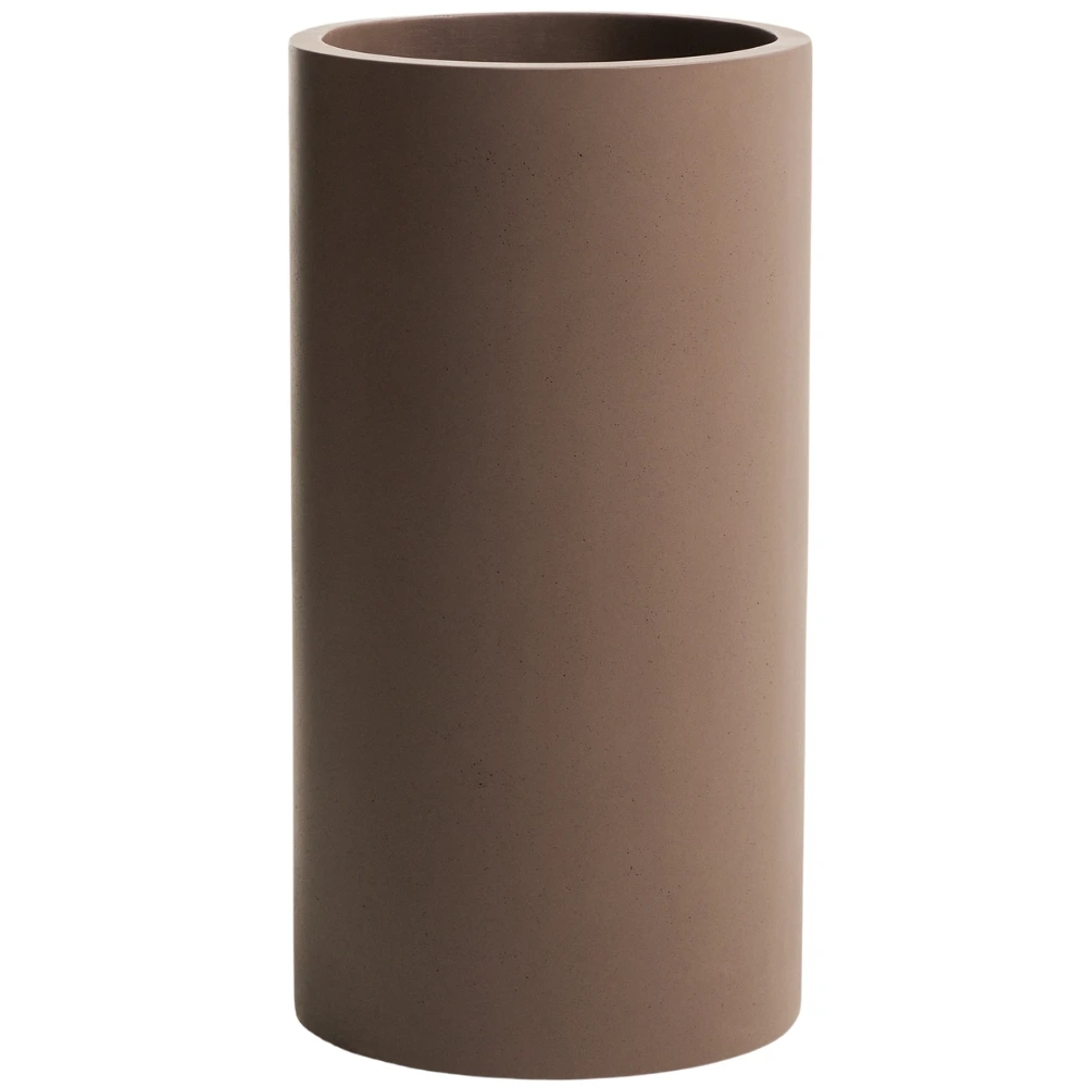 Kave Home Hnědý cementový zahradní květináč Aiguablava 80 x 42 cm