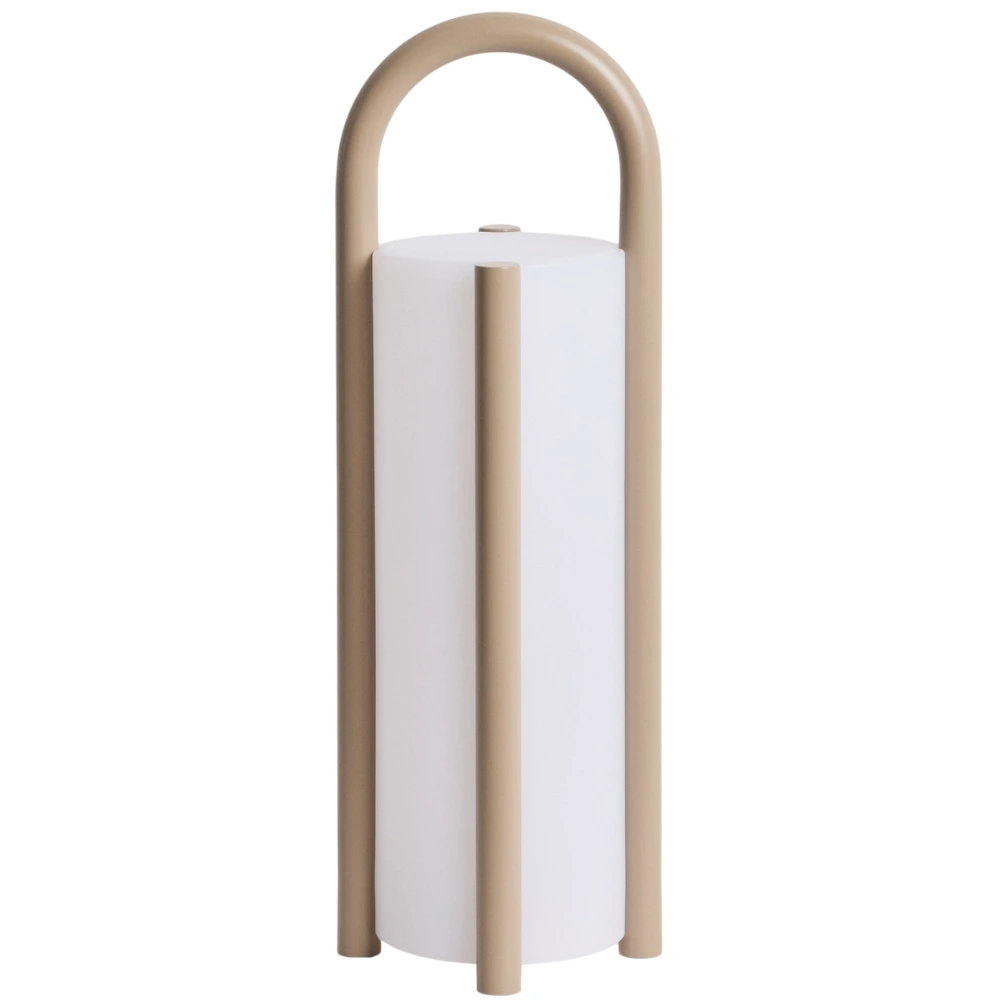 Kave Home Béžová přenosná zahradní LED lampa Leros 48 cm