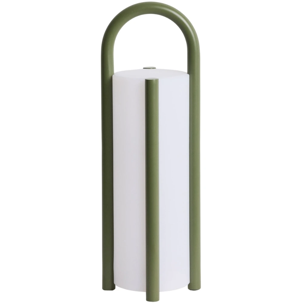 Kave Home Zelená přenosná zahradní LED lampa Leros 48 cm