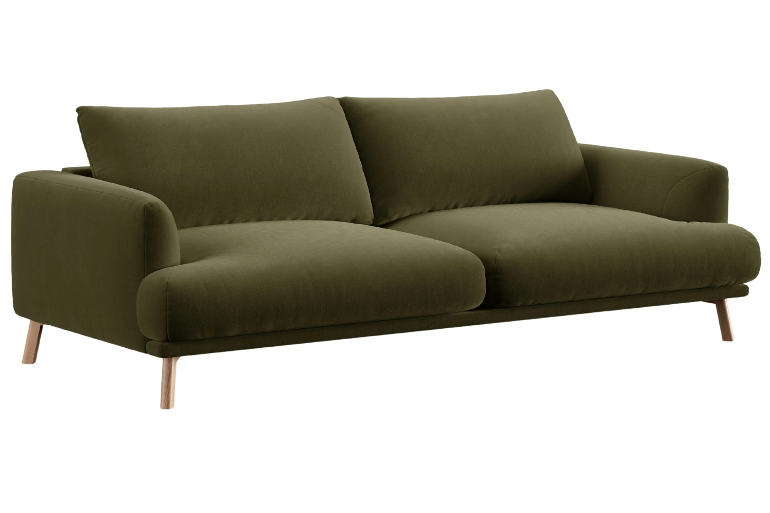 Micadoni Zelená sametová trojmístná pohovka Naomi 200 cm