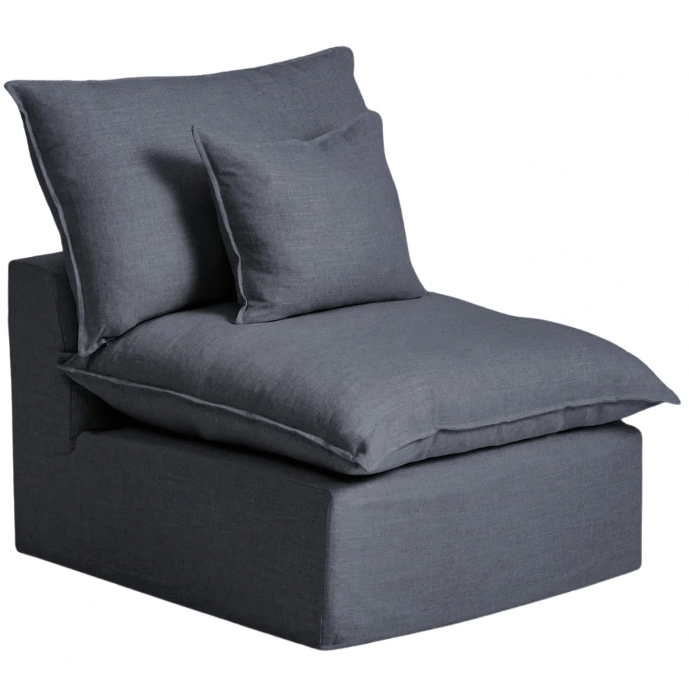 Kave Home Tmavě šedé křeslo Anarela 90 cm s odnímatelným potahem