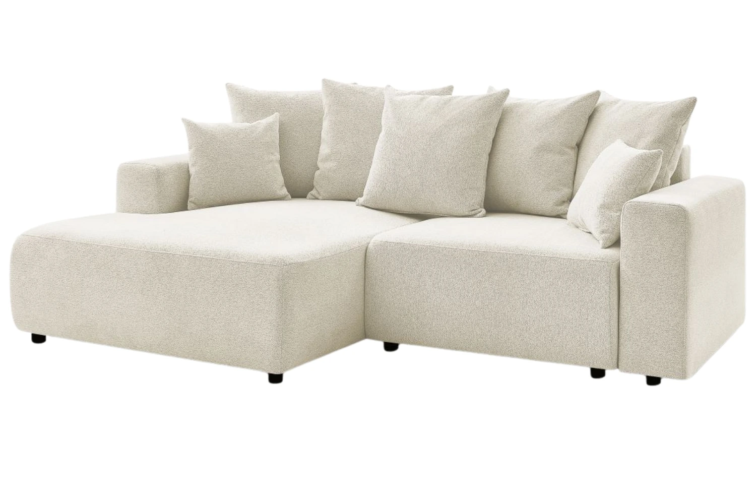 Bobochic Paris Bílá rozkládací pohovka Atilla 244 cm