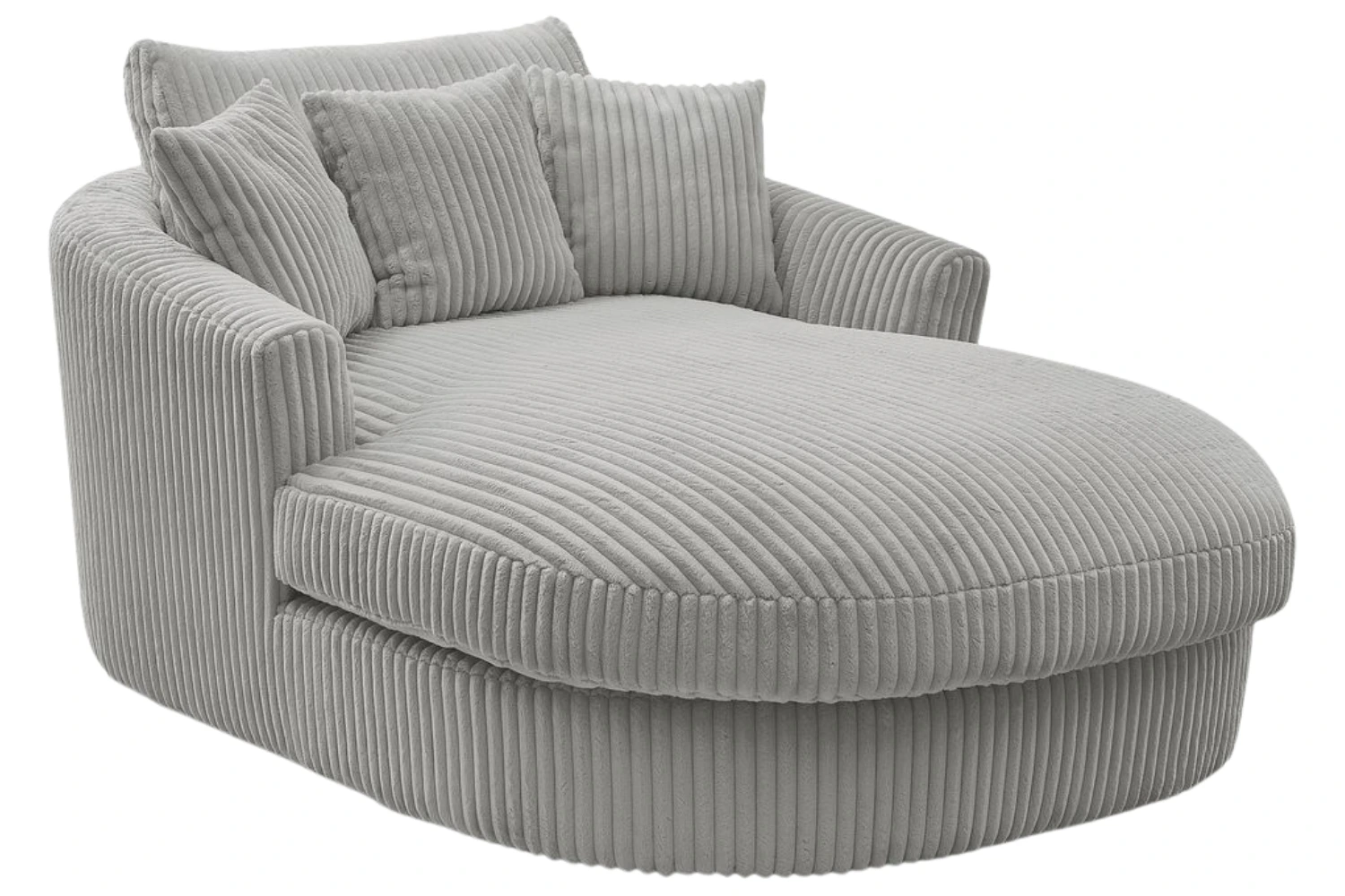 Bobochic Paris Světle šedá manšestrová lenoška Belem 198 cm