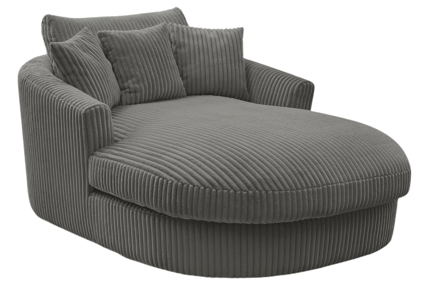 Bobochic Paris Tmavě šedá manšestrová lenoška Belem 198 cm