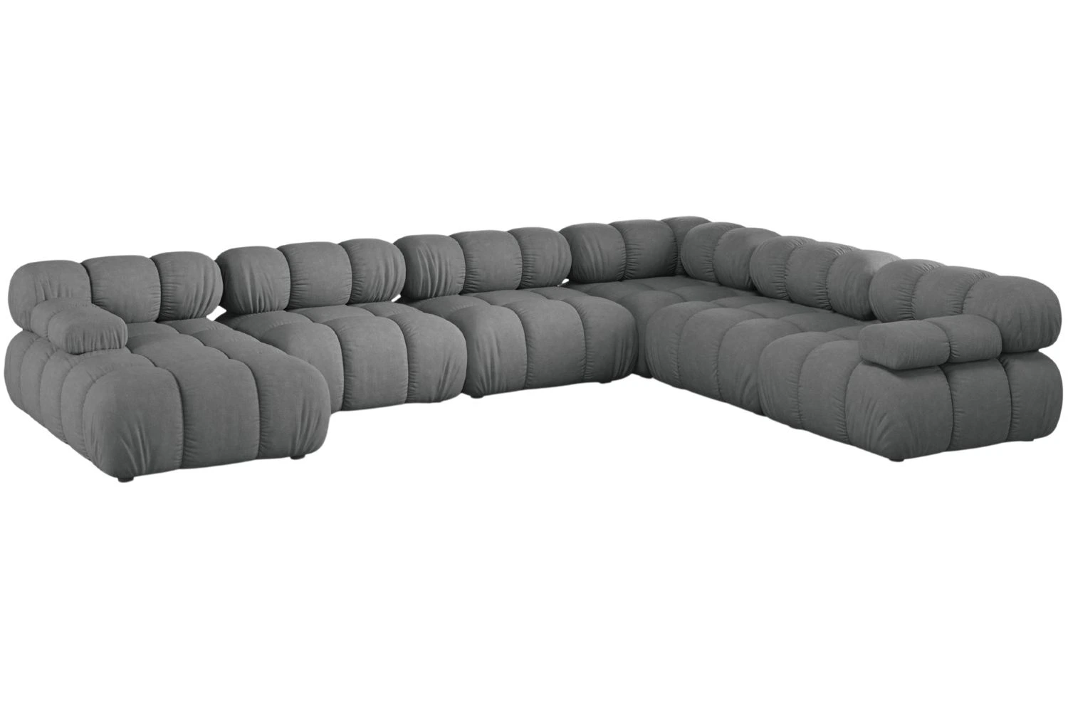 Micadoni Šedá rohová pohovka Bellis II. 376 cm