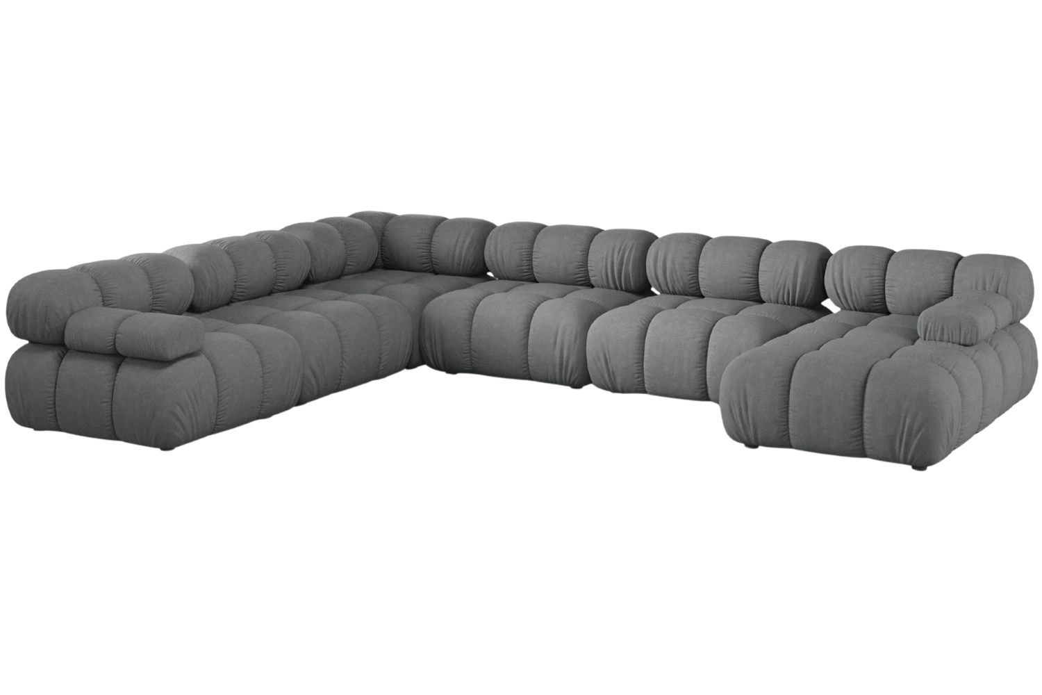 Micadoni Šedá rohová pohovka Bellis II. 376 cm