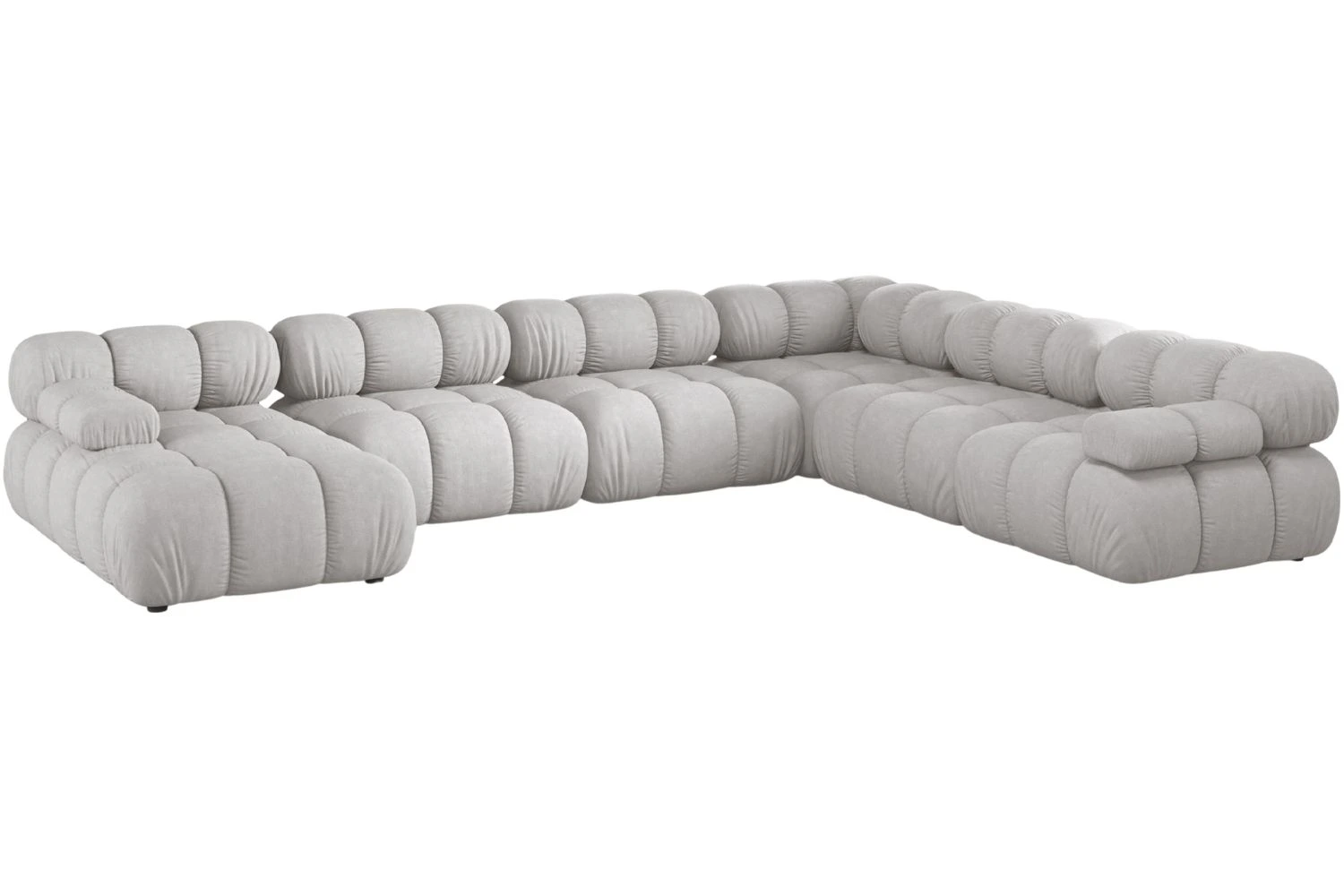 Micadoni Světle šedá rohová pohovka Bellis II. 376 cm