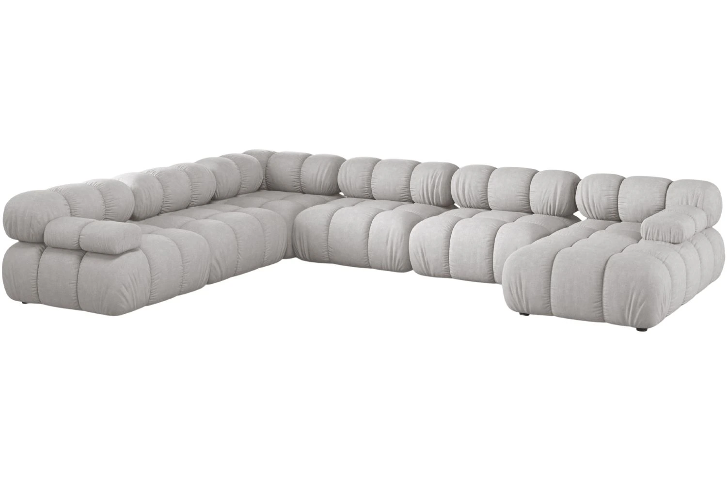 Micadoni Světle šedá rohová pohovka Bellis II. 376 cm