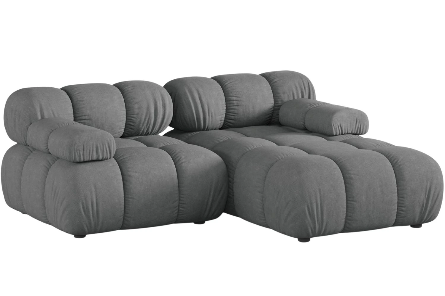 Micadoni Šedá rohová pohovka Bellis II. 188 cm