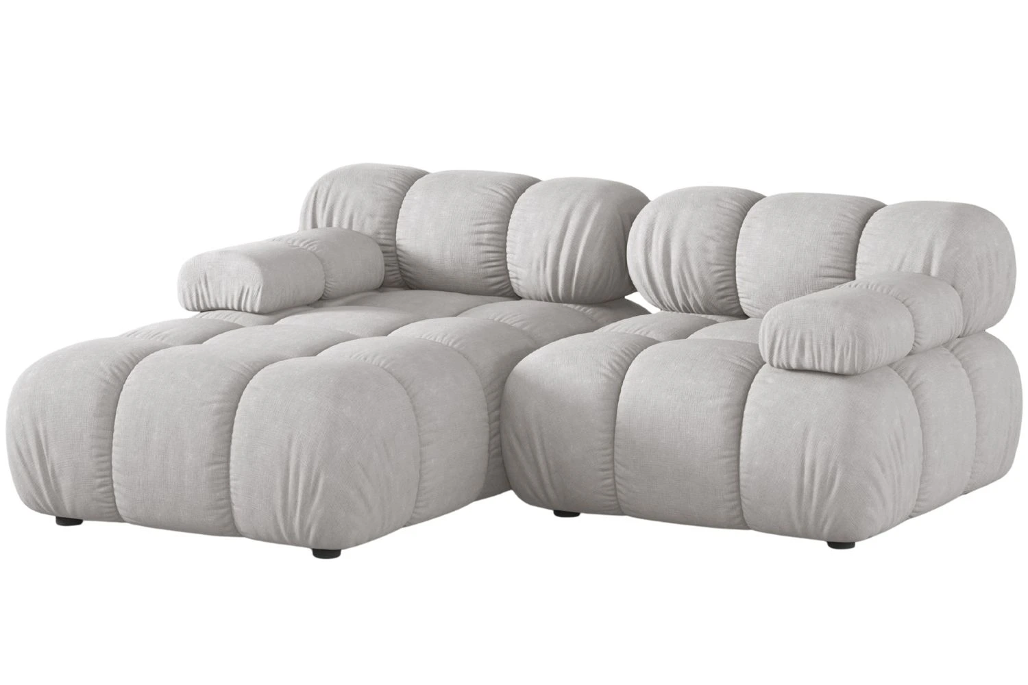 Micadoni Světle šedá rohová pohovka Bellis II. 188 cm