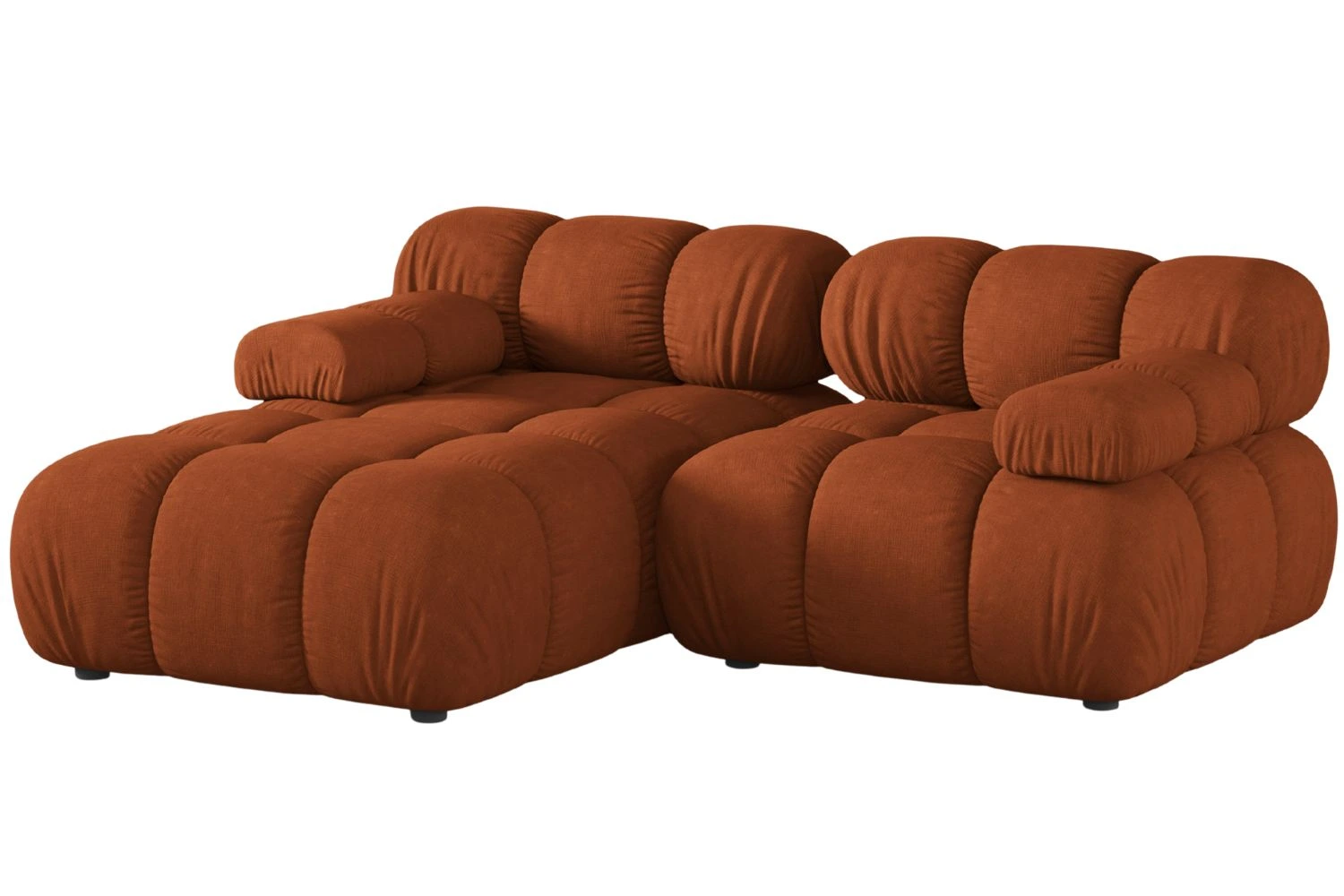 Micadoni Terakotově oranžová rohová pohovka Bellis II. 188 cm