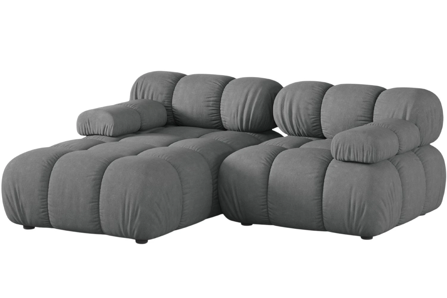 Micadoni Šedá rohová pohovka Bellis II. 188 cm