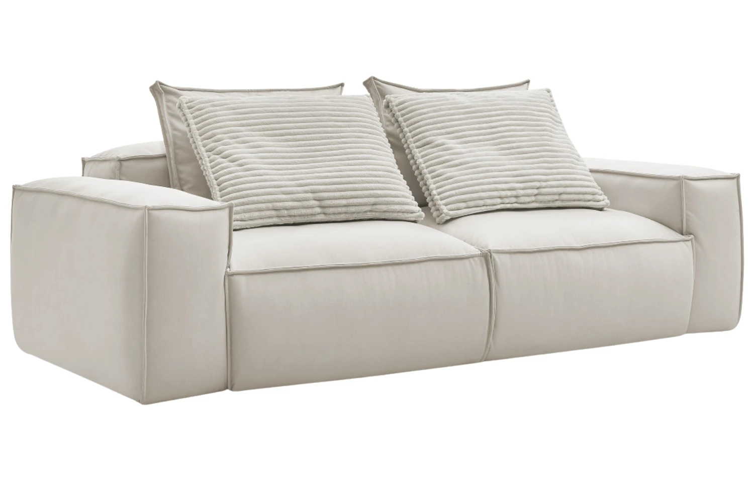 Bobochic Paris Béžová koženková trojmístná pohovka Boheme 260 cm