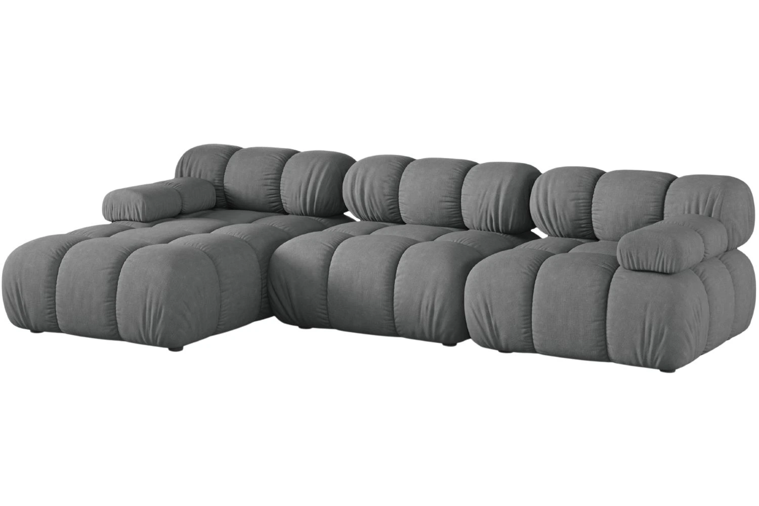 Micadoni Šedá rohová pohovka Bellis II. 282 cm