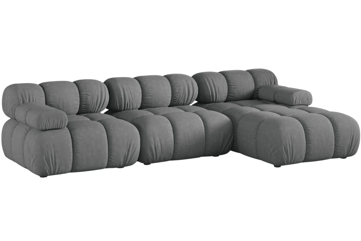 Micadoni Šedá rohová pohovka Bellis II. 282 cm