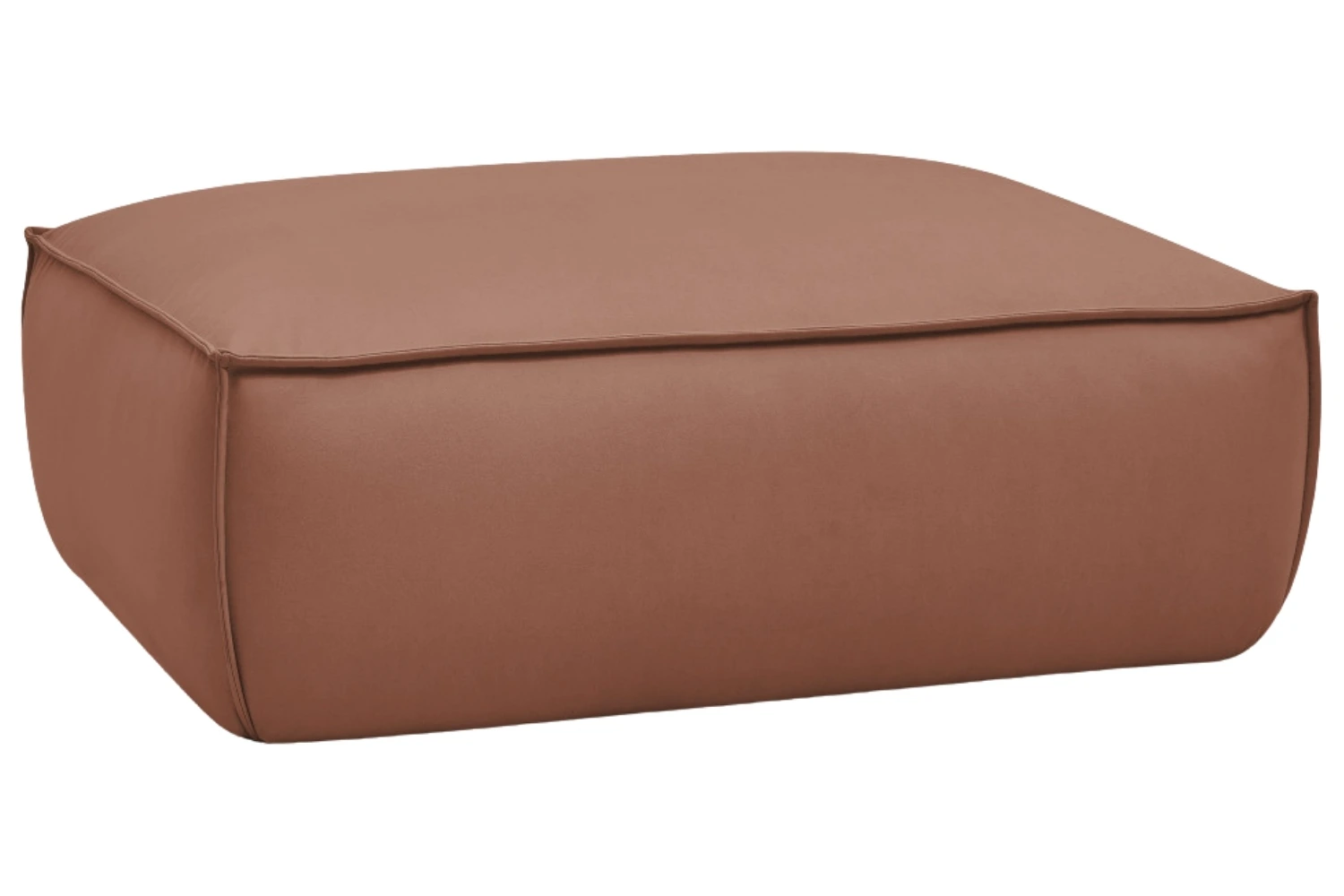 Bobochic Paris Tmavě hnědá koženková podnožka Boheme 128 x 93 cm