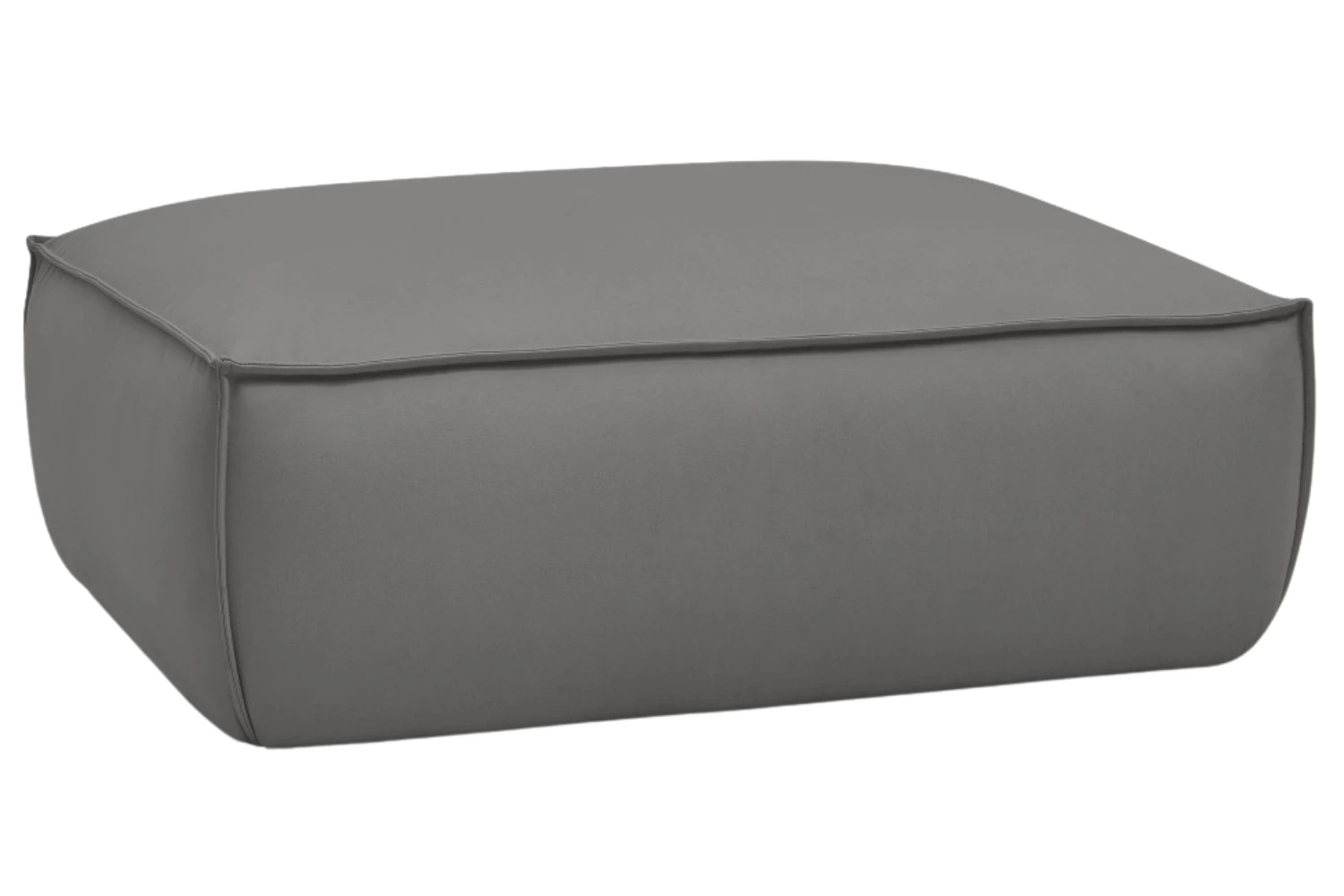 Bobochic Paris Tmavě šedá koženková podnožka Boheme 128 x 93 cm