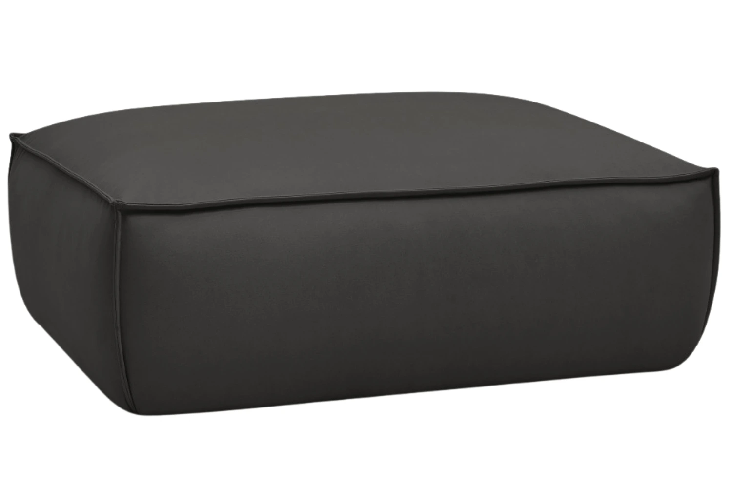 Bobochic Paris Černá koženková podnožka Boheme 128 x 93 cm