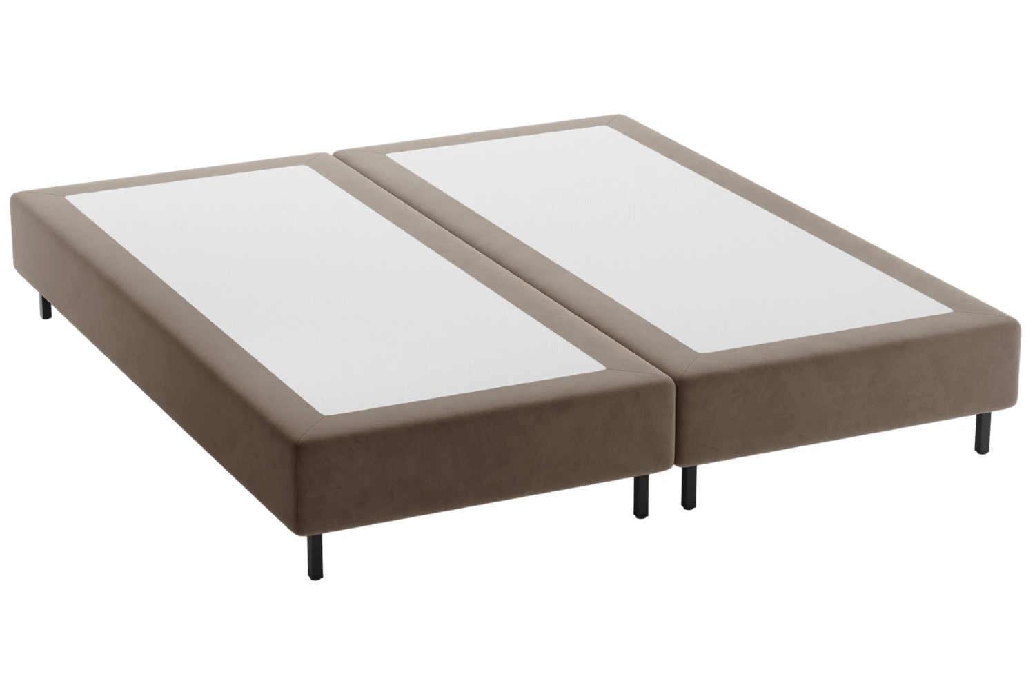 Micadoni Hnědá sametová dvoulůžková postel Whale 180 x 200 cm