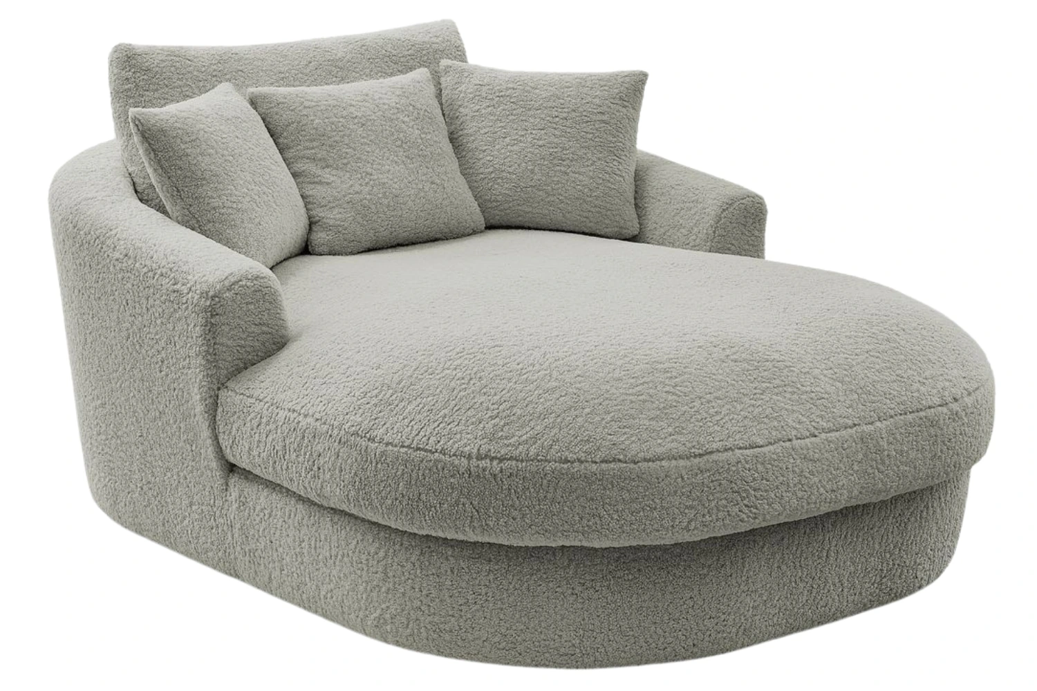 Bobochic Paris Světle šedá bouclé lenoška Belem 198 cm