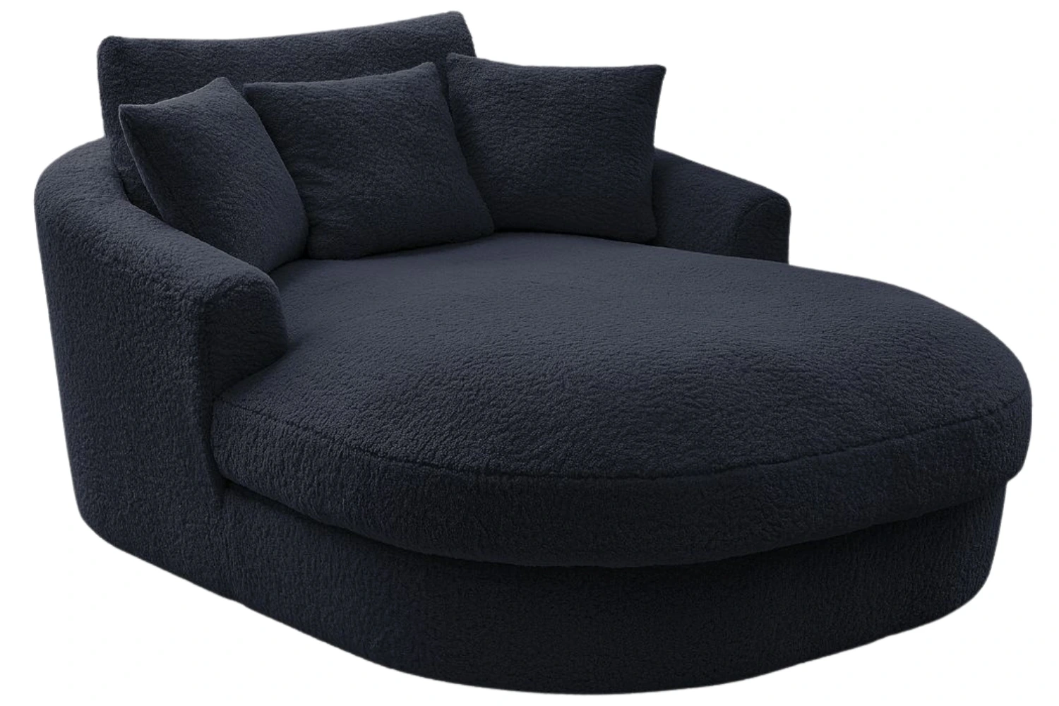 Bobochic Paris Tmavě modrá bouclé lenoška Belem 198 cm