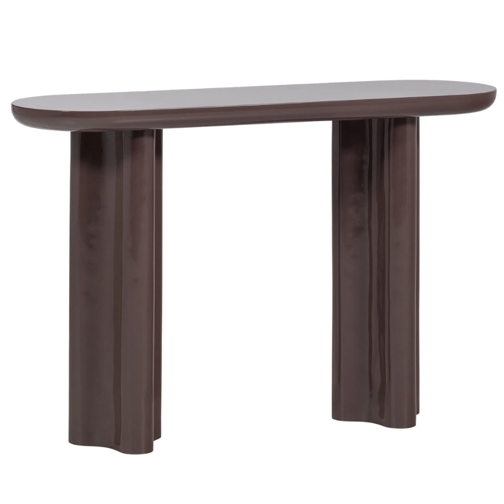 WOOOD Hnědý lakovaný toaletní stolek Evara 120 x 35 cm