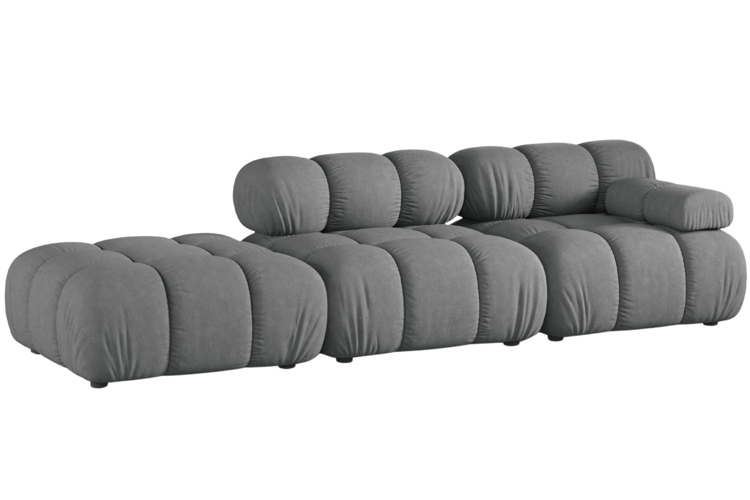 Micadoni Šedá čtyřmístná pohovka Bellis II. 282 cm