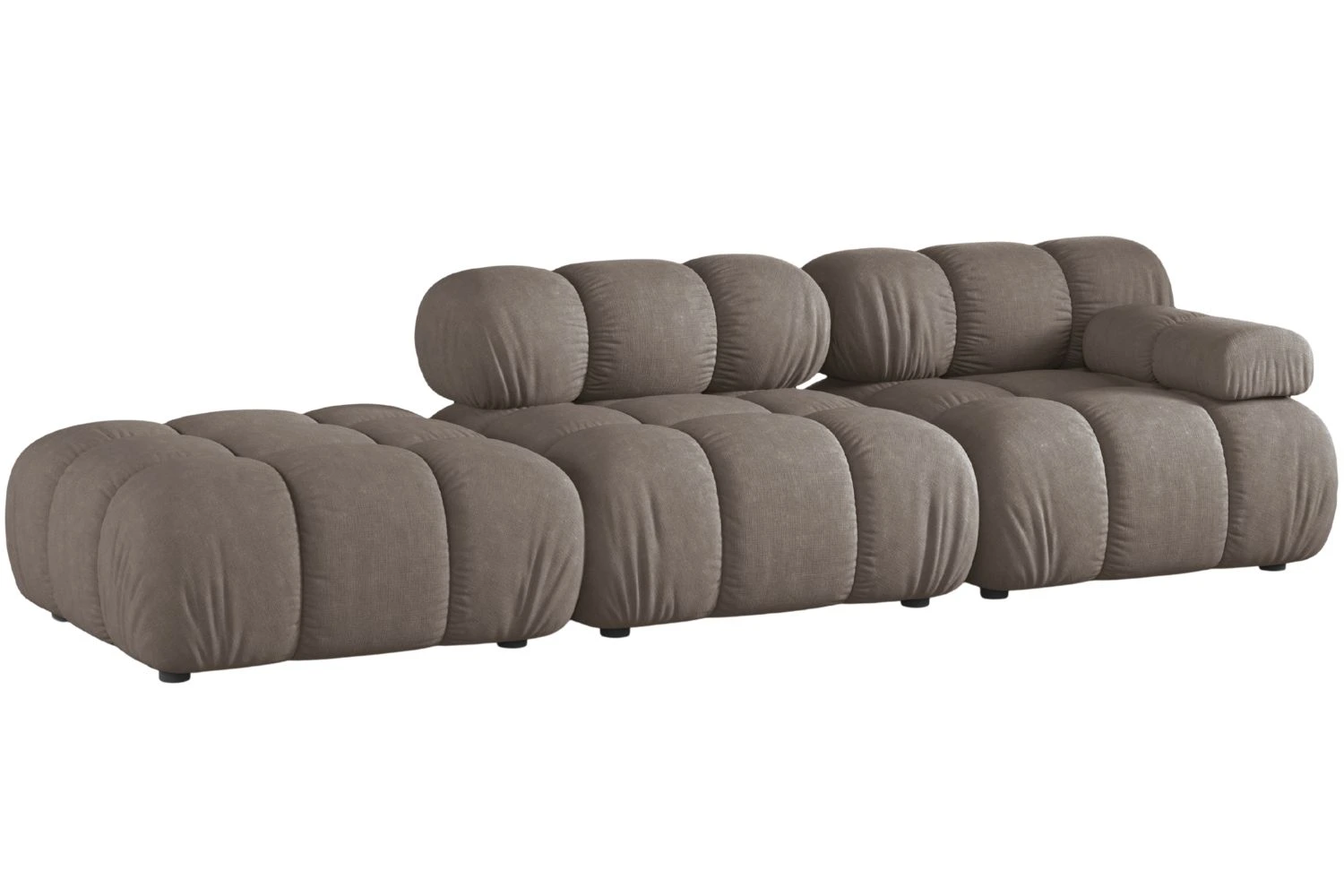 Micadoni Hnědá čtyřmístná pohovka Bellis II. 282 cm