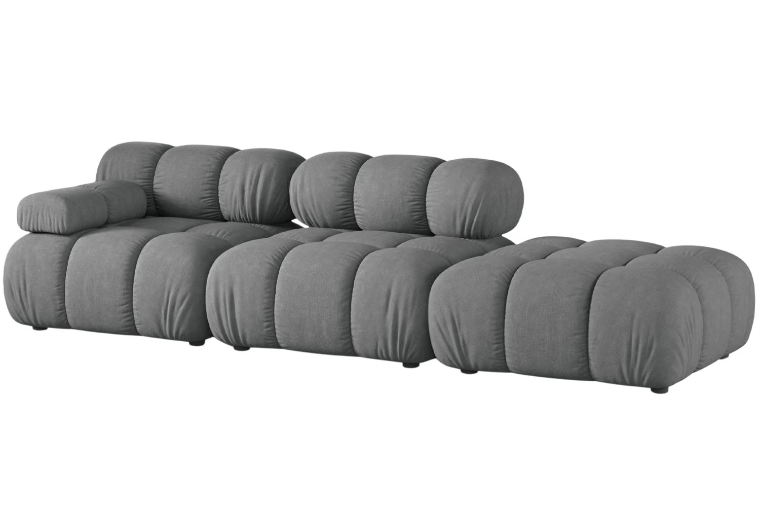 Micadoni Šedá čtyřmístná pohovka Bellis II. 282 cm