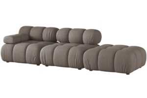 Hnědá čalouněná čtyřmístná pohovka MICADONI Bellis II. 282 cm