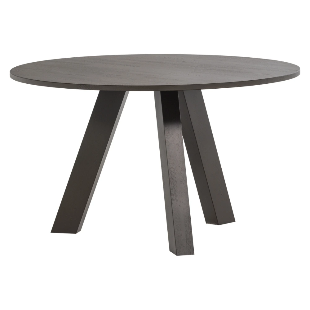 WOOOD Hnědý dubový kulatý jídelní stůl Rhonda ø 129 cm