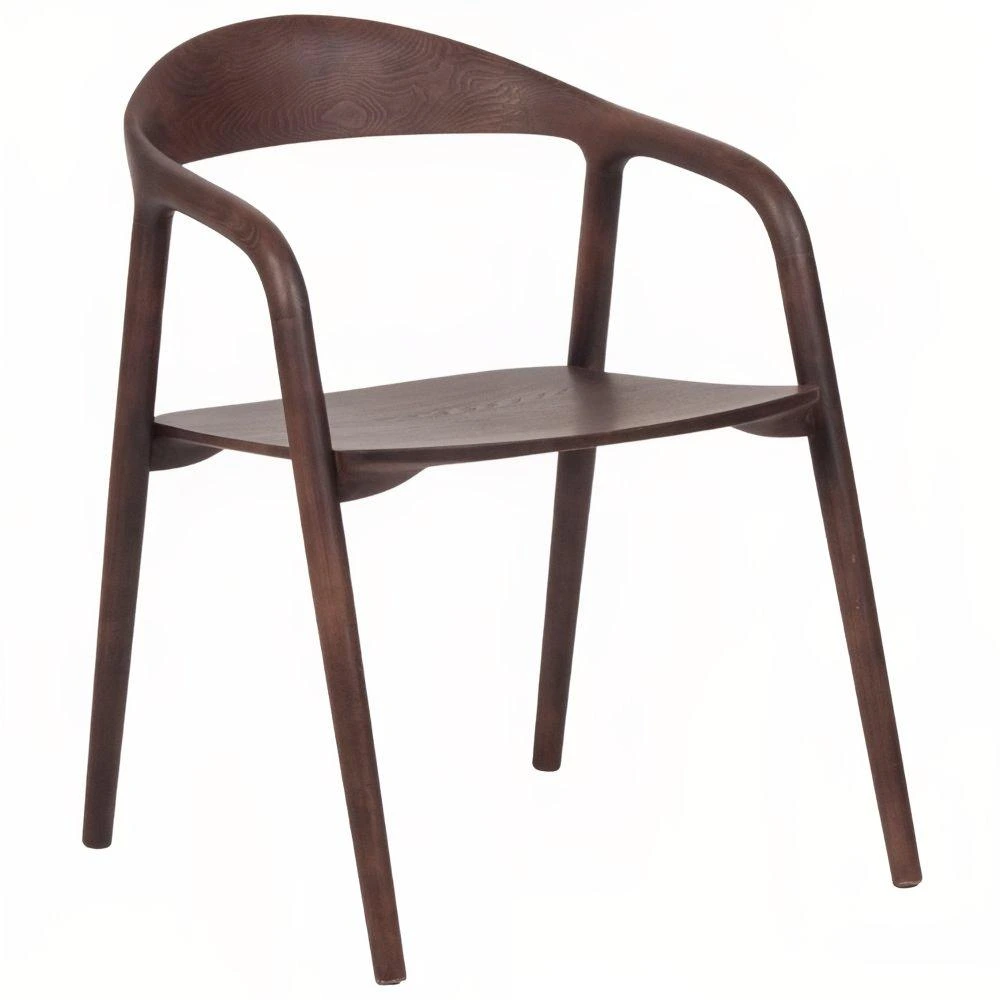 FormWood Hnědá dřevěná jídelní židle Kira