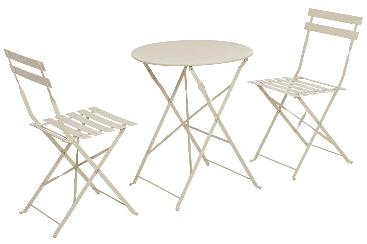 Bizzotto Krémový skládací zahradní set stolu a dvou židlí Austin