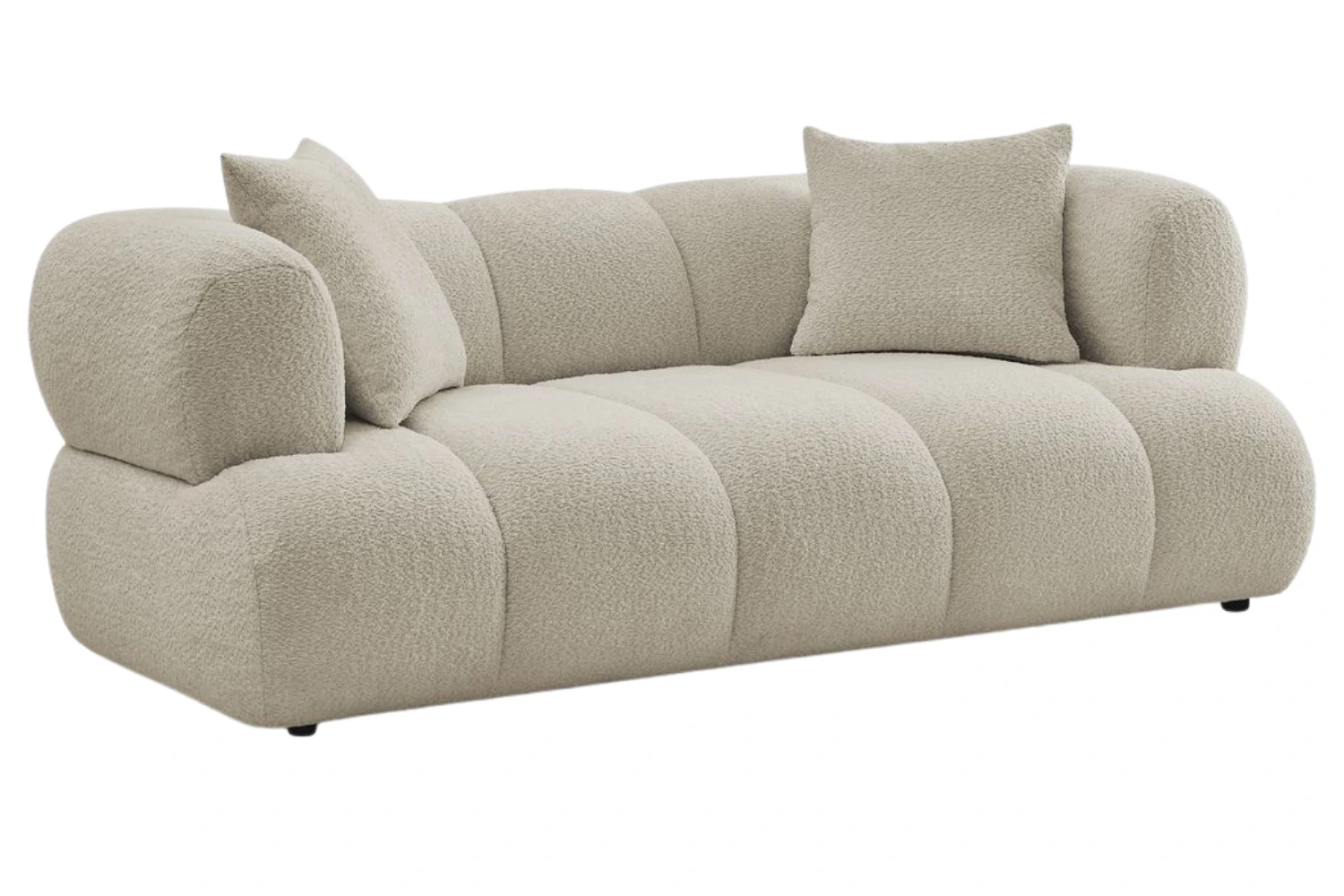 Bobochic Paris Béžová bouclé dvoumístná pohovka Pamira 210 cm