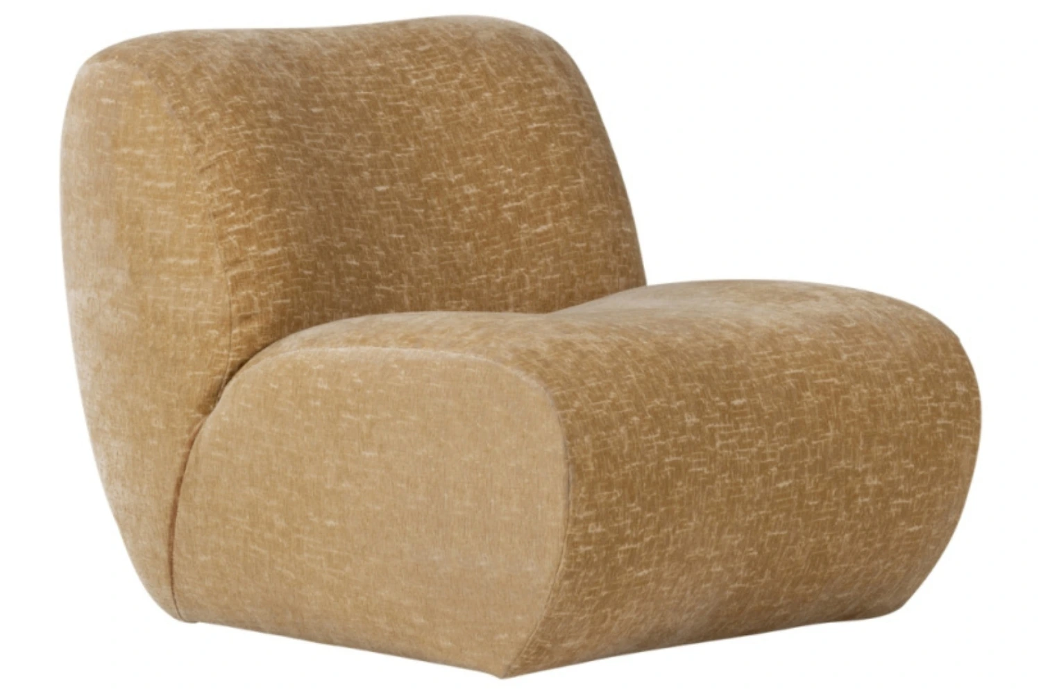 WOOOD Žluté sametové křeslo Nomu