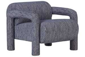 WOOOD Modrošedé křeslo Lenny