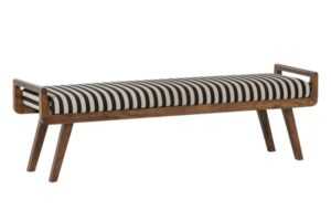 WOOOD Černobílá lavice Valo 157 cm