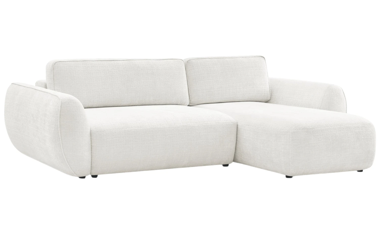 Bobochic Paris Bílá rozkládací pohovka Denise 258 cm