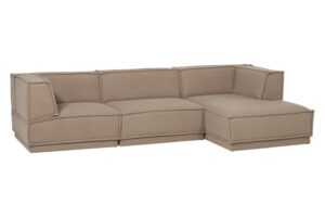 WOOOD Světle hnědá rohová pohovka Manu 286 cm