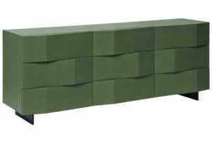 Olivově zelená komoda Marco Barotti Linea Diamond 180 x 45 cm