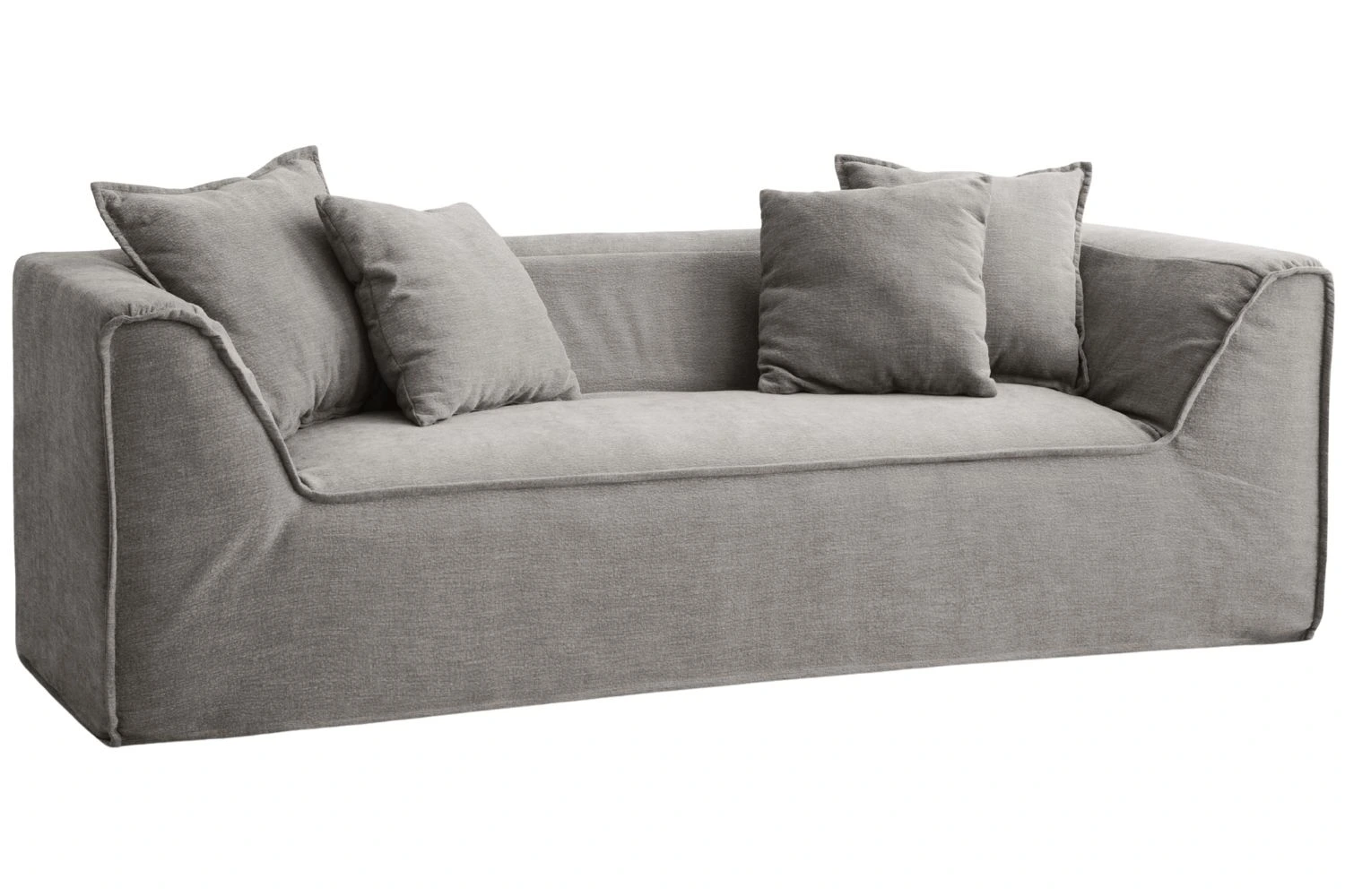 Micadoni Šedá dvoumístná pohovka Milton 200 cm