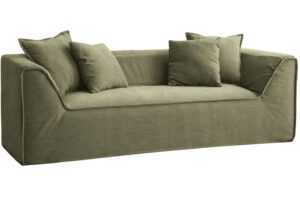 Micadoni Světle zelená dvoumístná pohovka Milton 200 cm