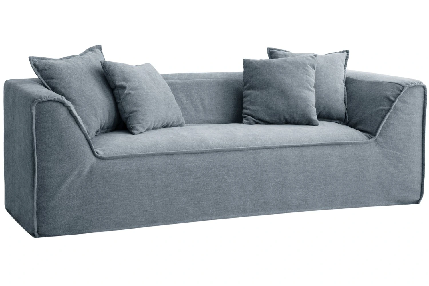 Micadoni Modrá trojmístná pohovka Milton 230 cm